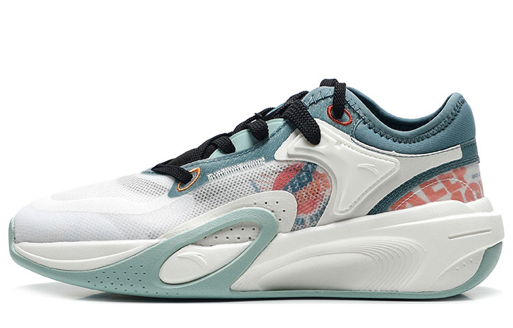 Anta Life Collection Cushioning Anti-Slip And Wear-Resistant Low-Top Sports Casual Shoes Men's Cyan White