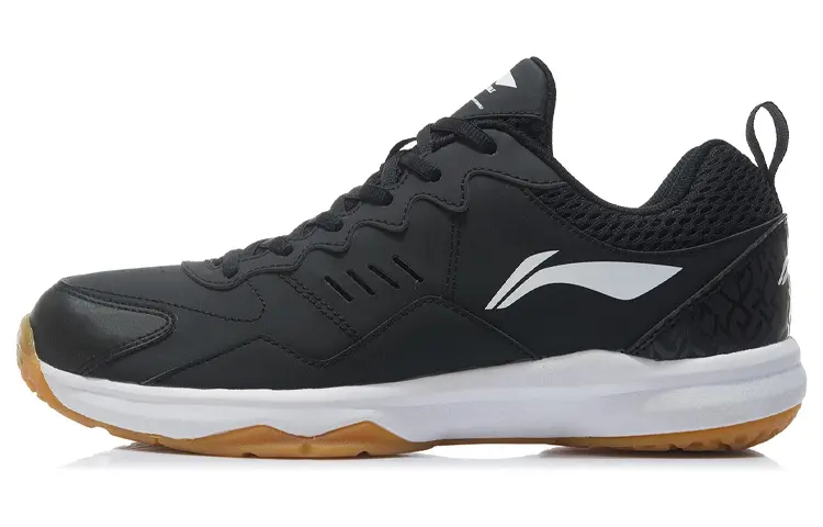LiNing Shock Absorbing, Non Slip, Wear Resistant, Breathable And Lightweight Low top Badminton Shoes Men's Black