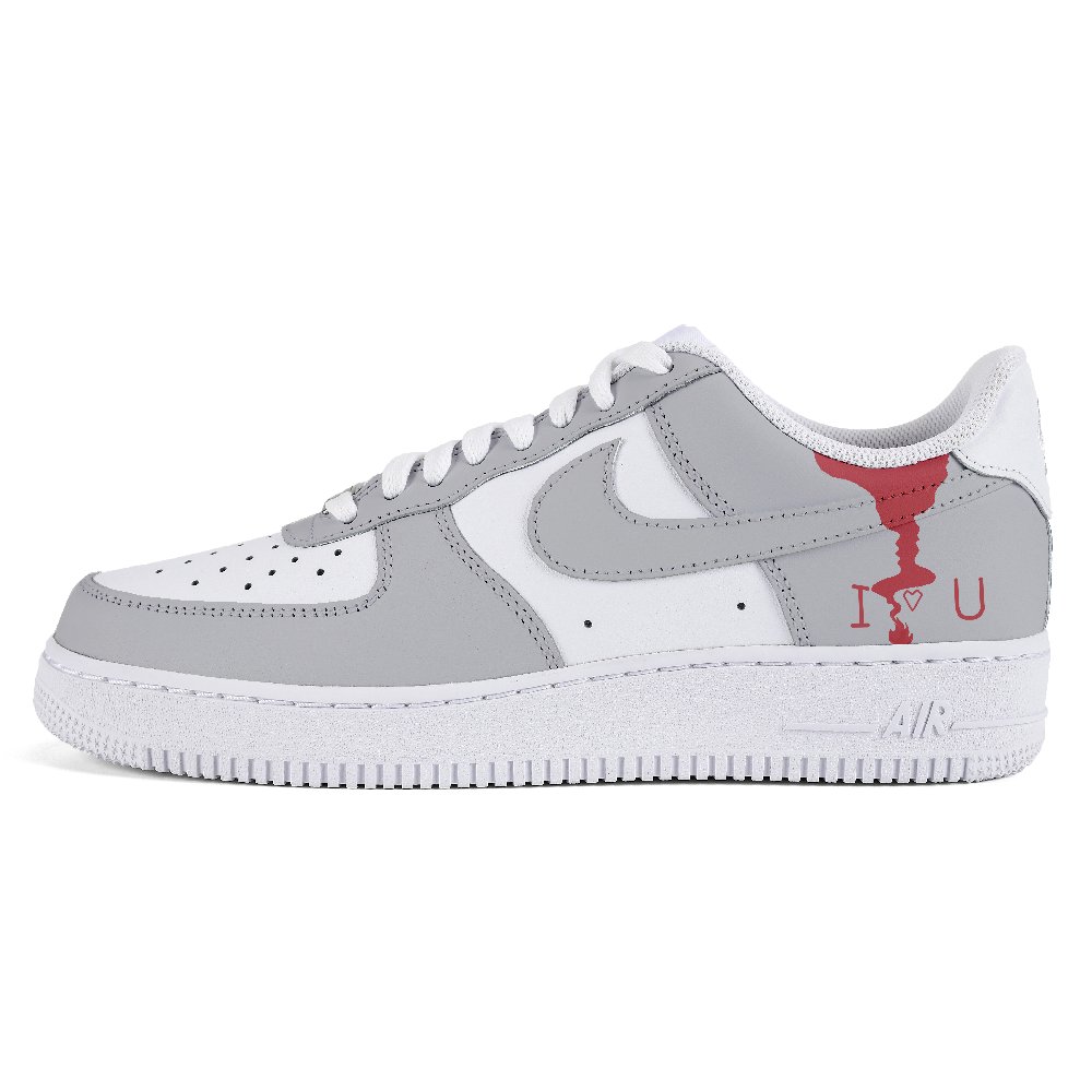 Nike Air Force 1 Air Force 1 Low-Top Skateboard Shoes Men's Gray White