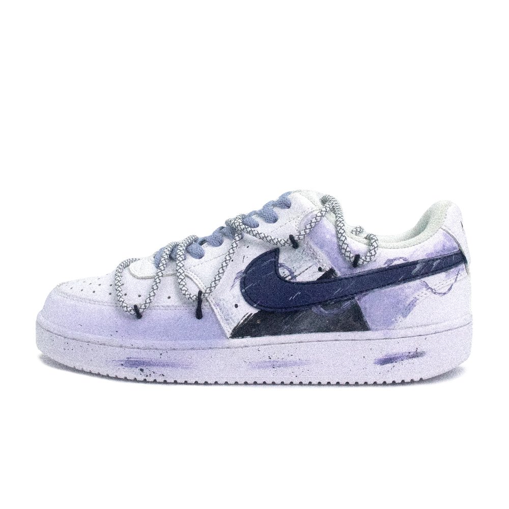 Nike Court Vision 1 Lightweight And Breathable Low-Top Skateboard Shoes Men's Purple White