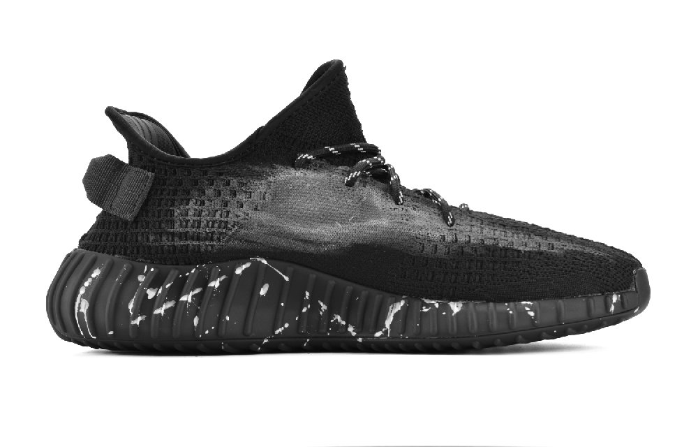 Adidas Originals Yeezy Boost 350 V2 V2 Agate WS Breathable Low-Top Casual Shoes Unisex Black