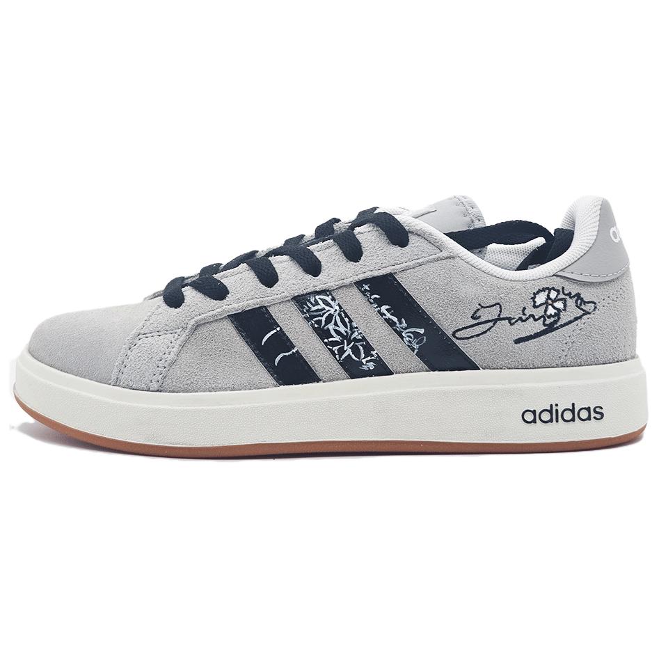 Adidas Grand Court Base 00s Balance Abrasion Resistant Low top Skateboard Shoes Unisex Black White Gray