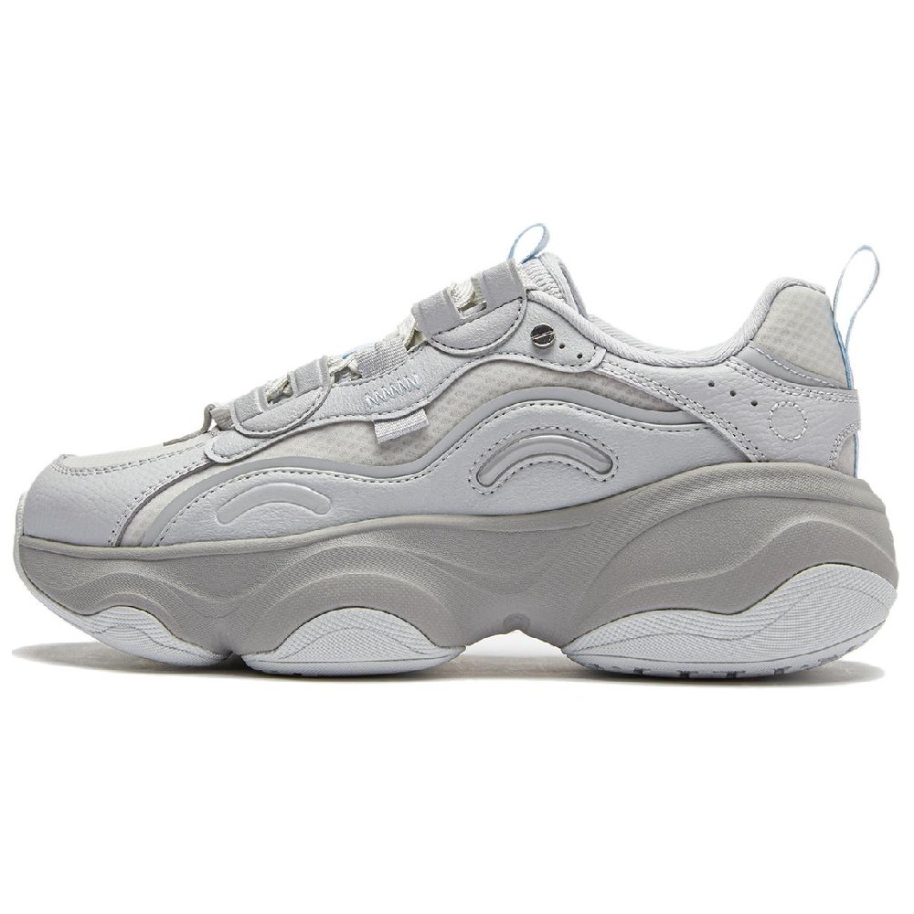 LiNing Honey Cushioning Wear-Resistant Low-Top Casual Shoes Women's Gray