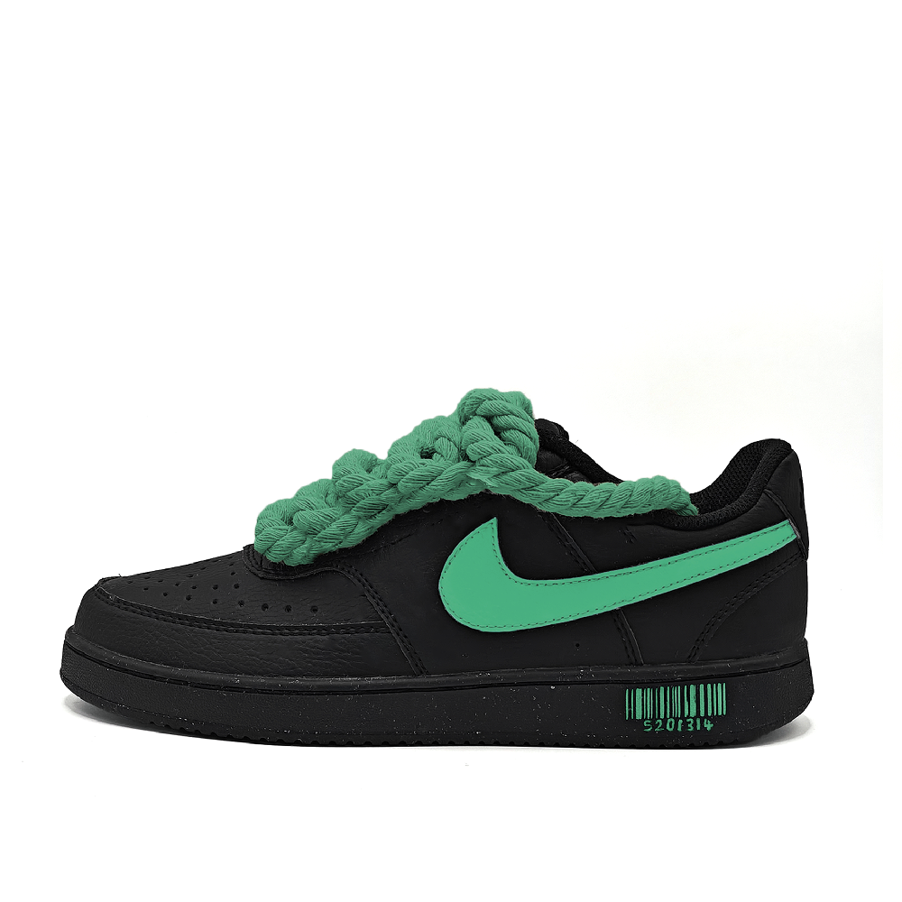 Nike Court Vision Non-slip Lightweight Low-Top Skateboard Shoes Unisex Black Green