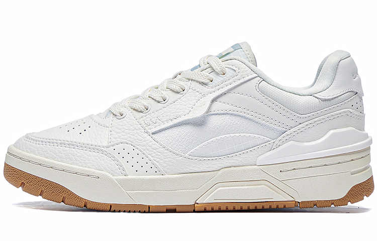LiNing RSR 101䨻 Anti-Slip And Wear-Resistant Lightweight Low-Top Skateboard Shoes Women's Mist White