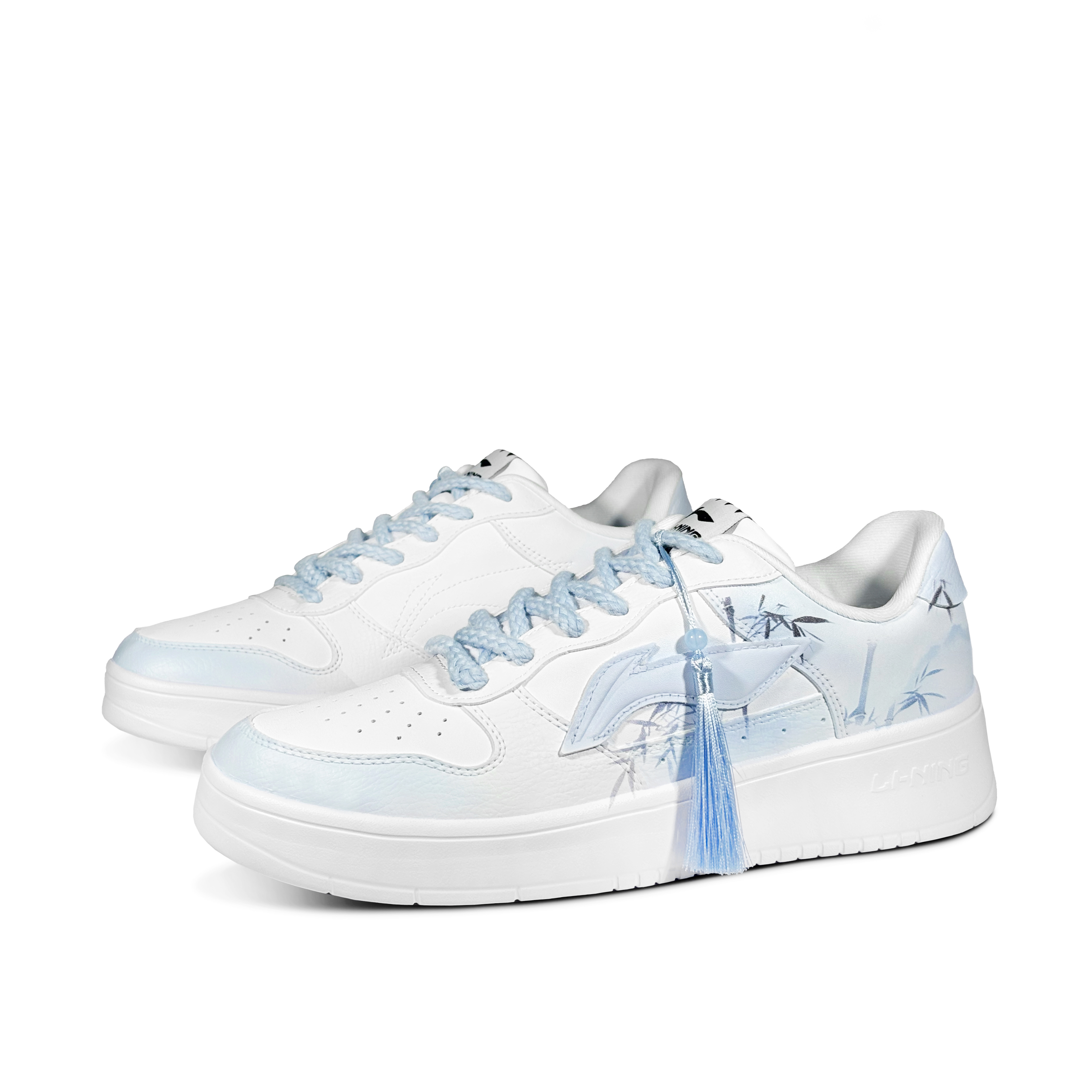 LiNing Pontoon Boats Slip Resistant, Abrasion Resistant, Breathable Low Top Skateboard Shoes Men's White Blue купить в интернет-магазине Yoocart с быстрой доставкой по России.