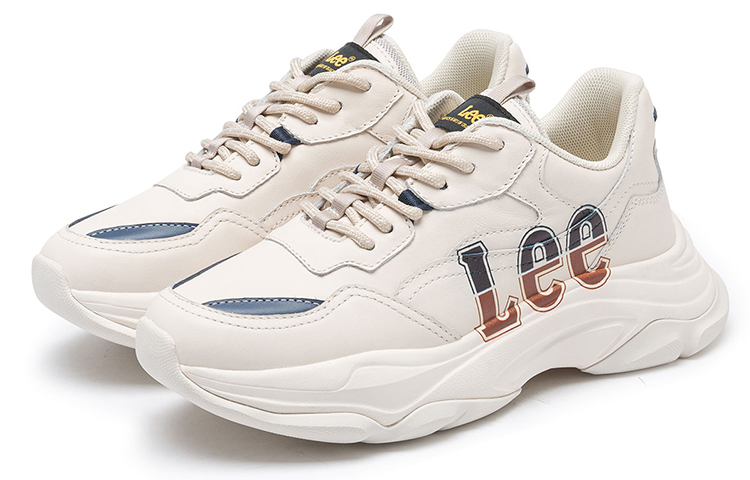 Lee Breathable Height Increasing Low-Top Chunky Sneakers Women's White