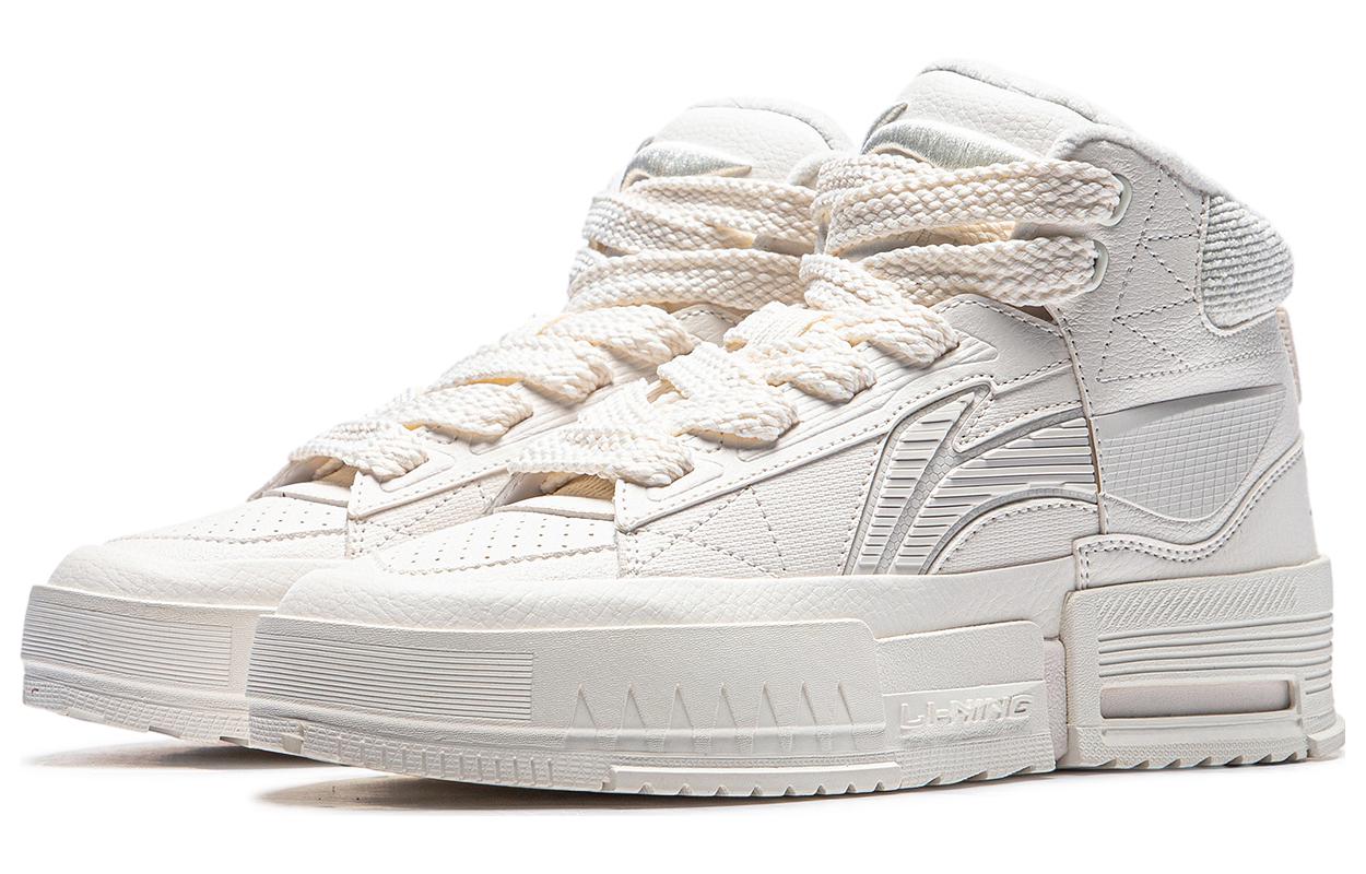 LiNing Mileage Anti Slip Wear Resistant Mid Top Skateboard Shoes Women's White купить в интернет-магазине Yoocart с быстрой доставкой по России.