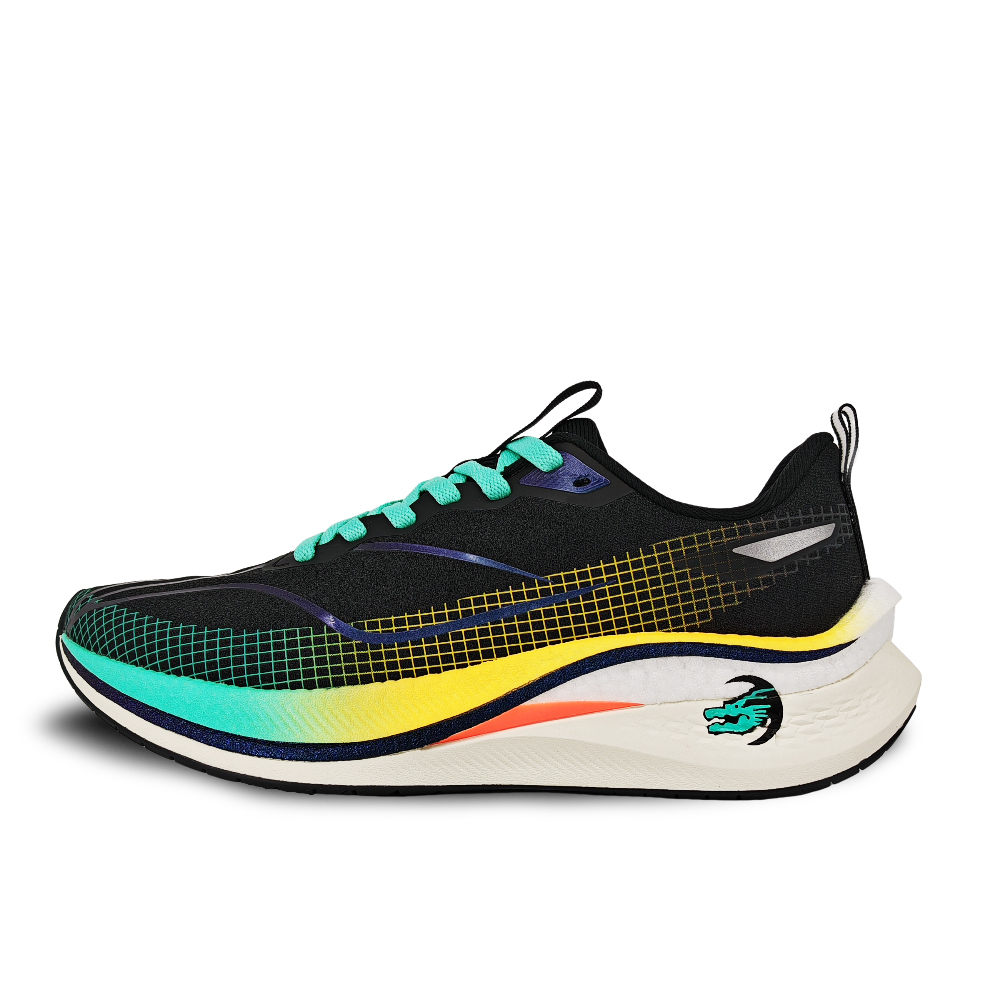 LiNing Red Hare 7 Pro Cushioned Anti-Slip Wear-Resistant Breathable Lightweight Low-Top Running Shoes Men's Black Cyan