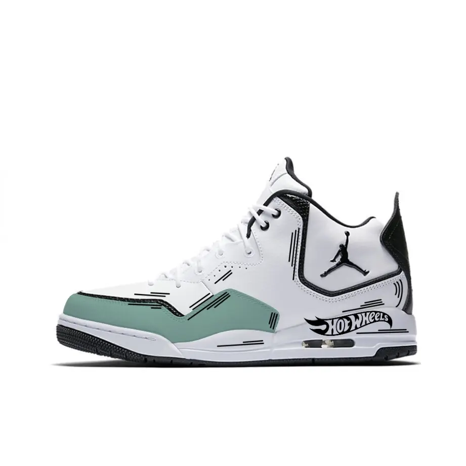 Jordan Courtside 23 Abrasion Resistant Mid Top Vintage Basketball Shoes Men's Blue White