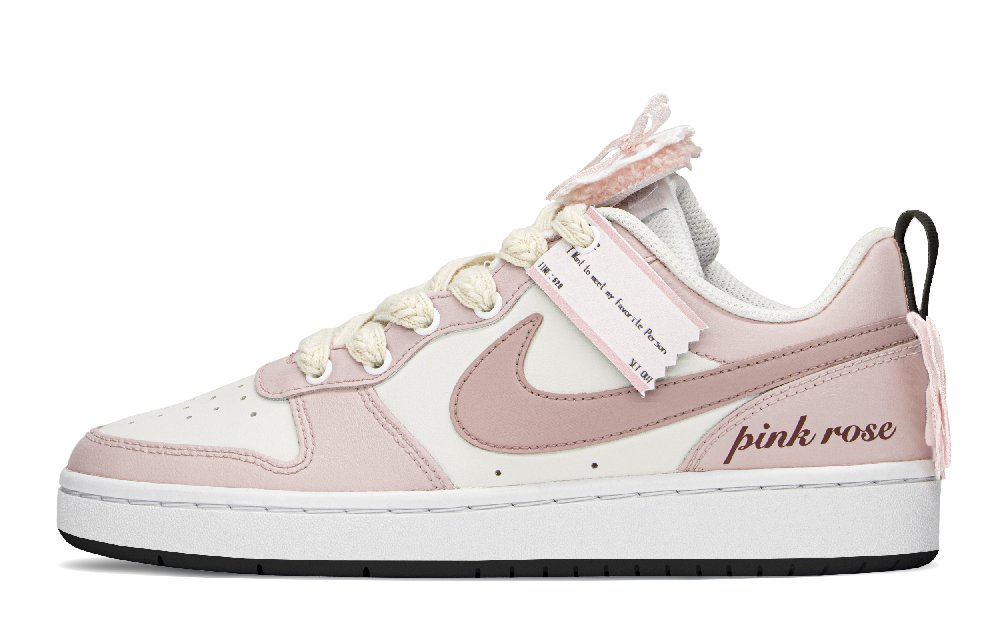 Nike Court Borough FZBB Low-Top Skateboard Shoes GS Pink Beige