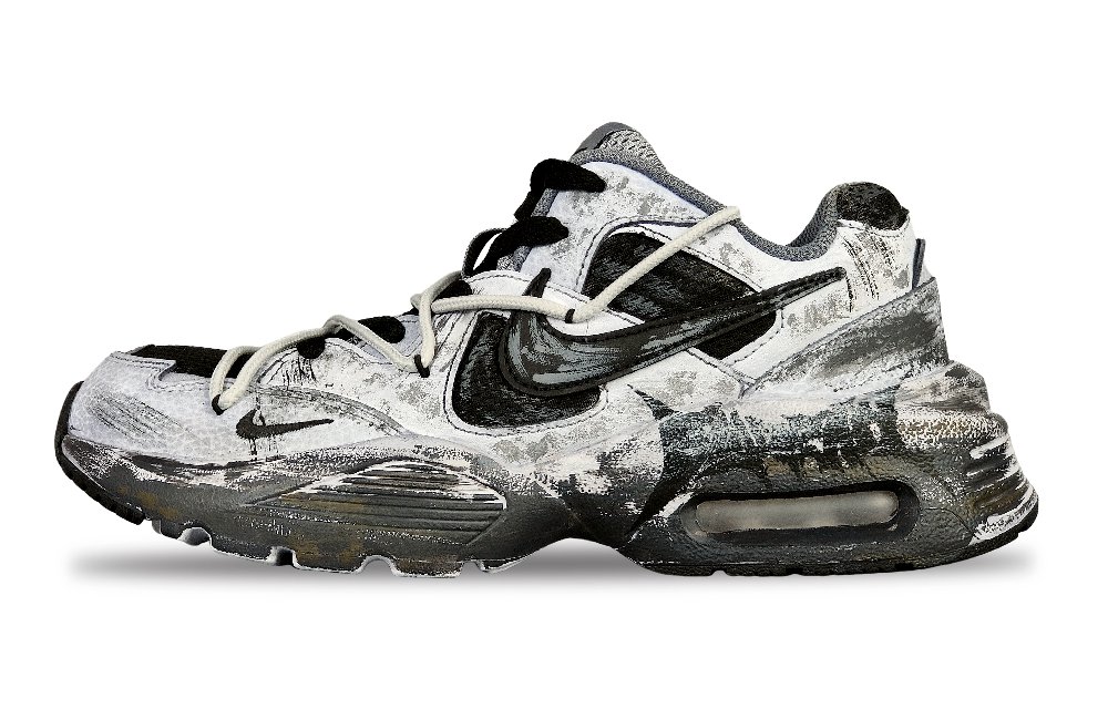 Nike Air Max Fusion Anti-Slip Wear-Resistant Low-Top Casual Running Shoes Women's Black White