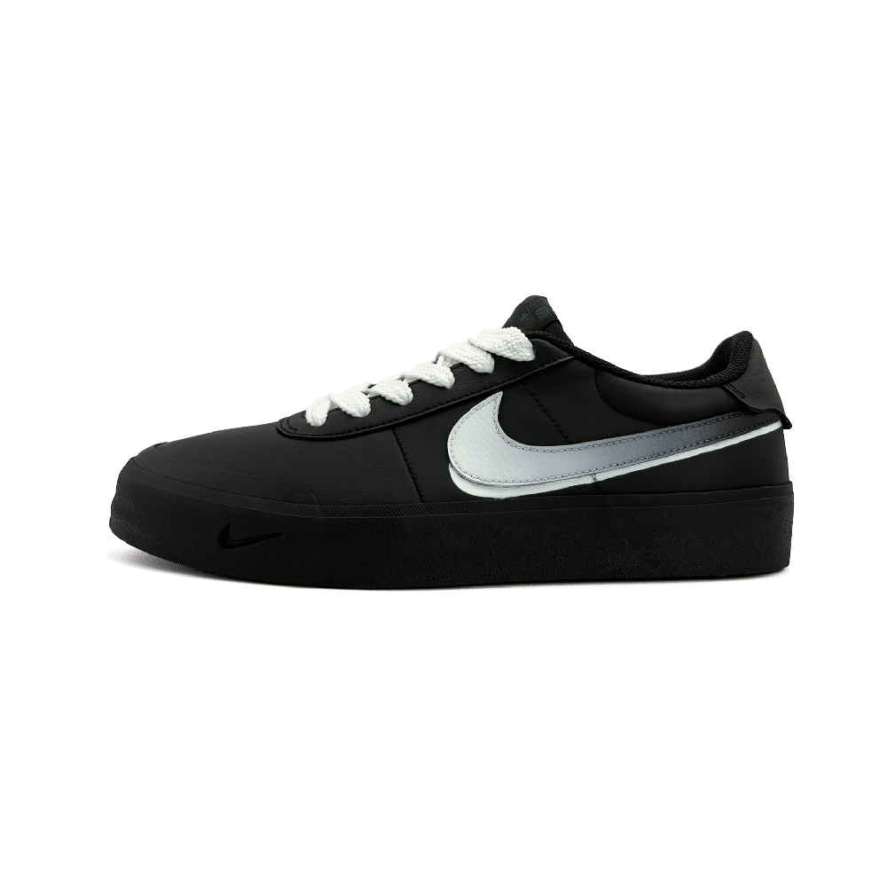 Nike Court Shot Dual Gravity Anti Slip Wear Resistant Low Top Skateboard Shoes Men's Black White