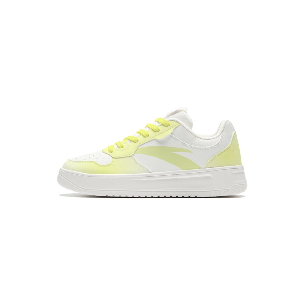 Anta Cushioning Lightweight Low Top Skateboard Shoes Unisex Light Yellow