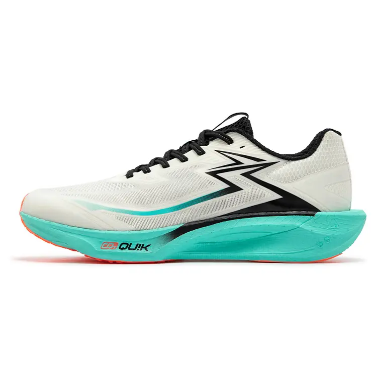361° Cushioning, Slip Resistant, And Abrasion Resistant Low Top Training Running Shoes Unisex White Green