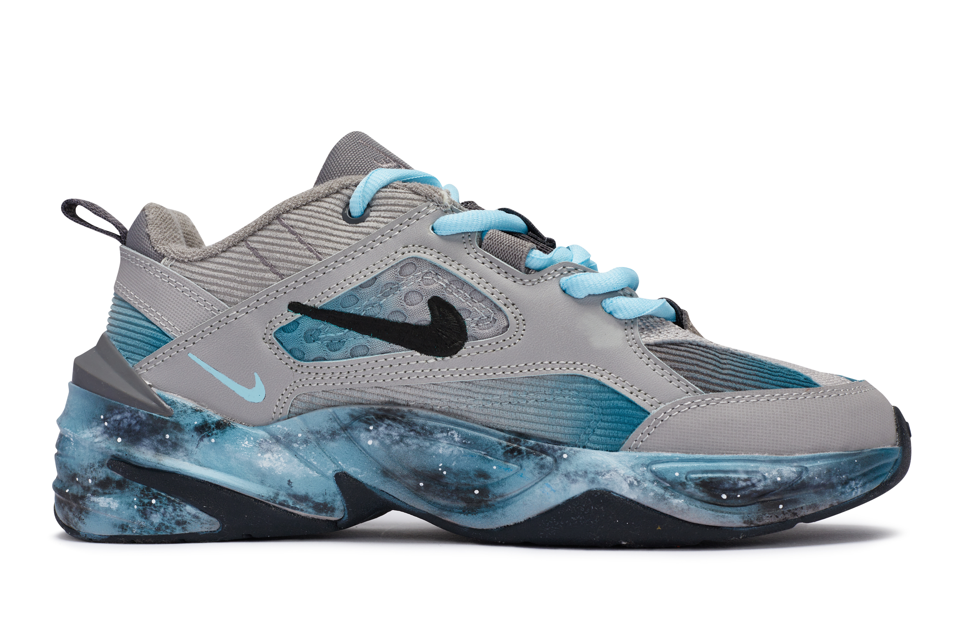 Nike M2K Tekno SP 811 Manufacturing, Special Shoe Box Abrasion Resistant Low Top Chunky Sneakers Unisex Blue Gray купить в интернет-магазине Yoocart с быстрой доставкой по России.