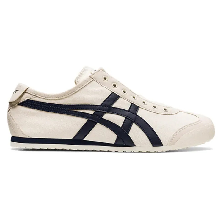Onitsuka Tiger Mexico 66 Slip On Deluxe Lightweight Low Top Casual Shoes Unisex Beige Yellow