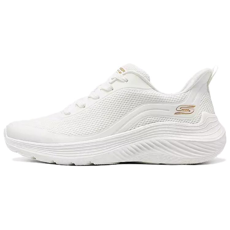 Skechers Bob's Cushioning Anti-Slip And Wear-Resistant Breathable Support Low-Top Casual Running Shoes Women's White