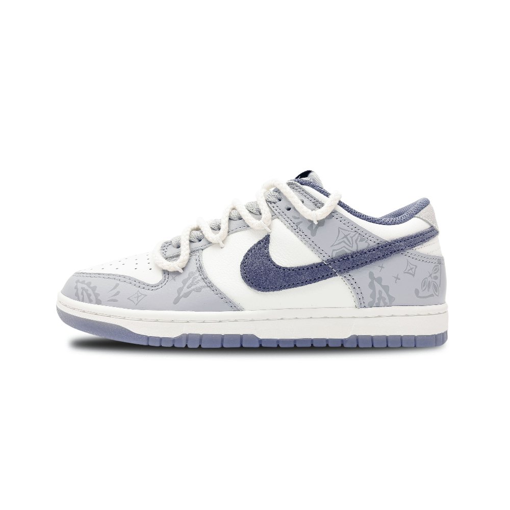 Nike Dunk Low-Top Skateboard Shoes Men's White Gray