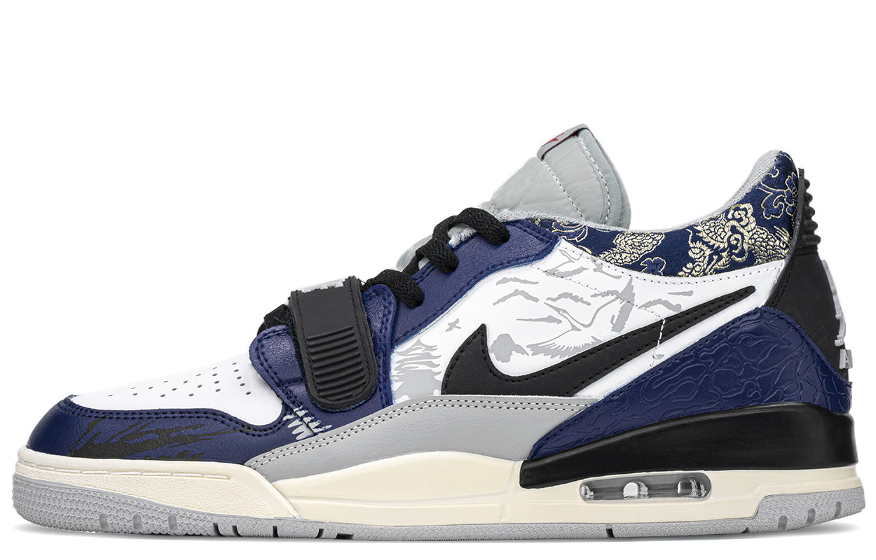 Jordan Legacy 312 Low top Vintage Basketball Shoes Men's Dark Blue Black