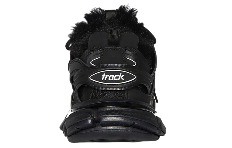 Balenciaga Track Fake Fur Black Women's