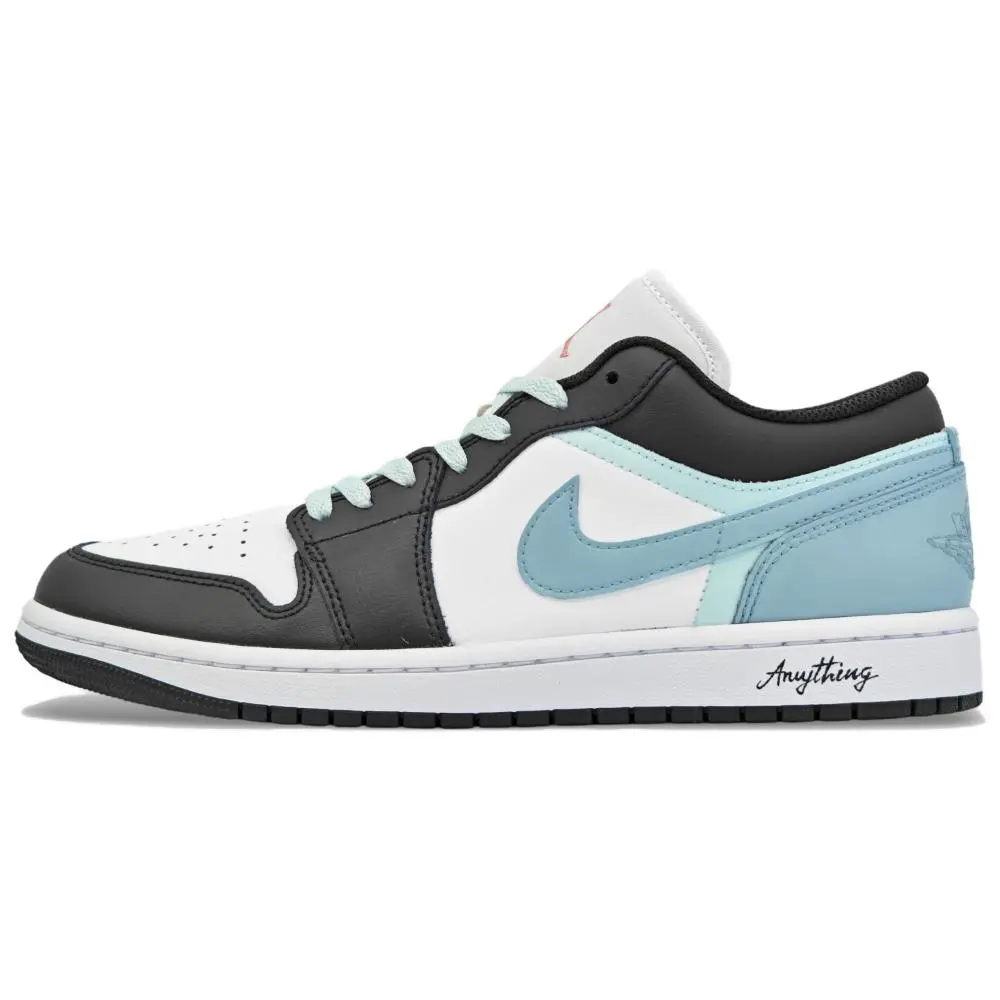 Jordan Air Jordan 1 Abrasion Resistant Low top Vintage Basketball Shoes Unisex Marine Blue