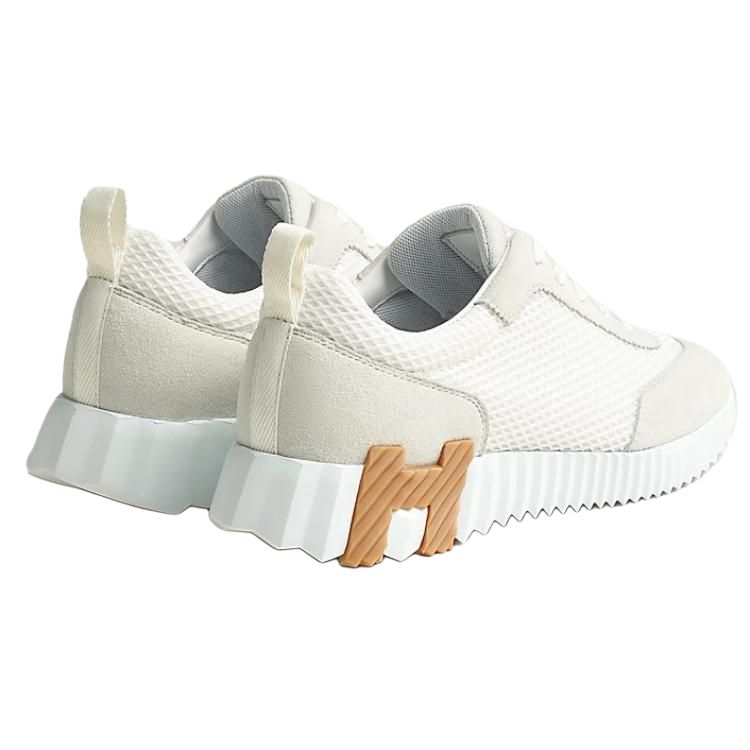 HERMES Bouncing Low-Top Casual Shoes Women's White