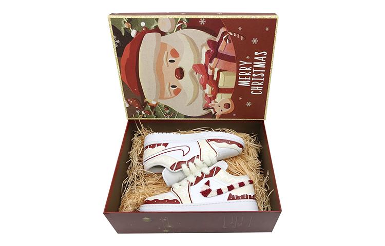Jordan Air Jordan 1 Low Cushioning Anti-Slip And Wear-Resistant Low-Top Vintage Basketball Shoes Unisex Red White Brown