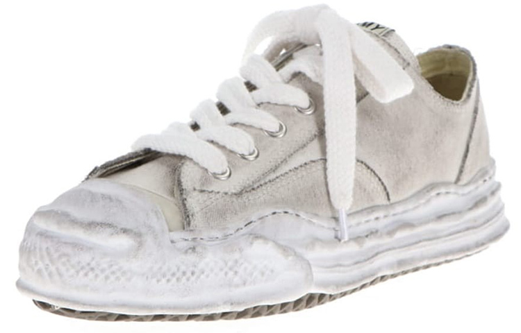 MIHARA YASUHIRO Hank Dissolve Shoes Low Top Stylish Skateboarding Shoes Men's White Vintage Version