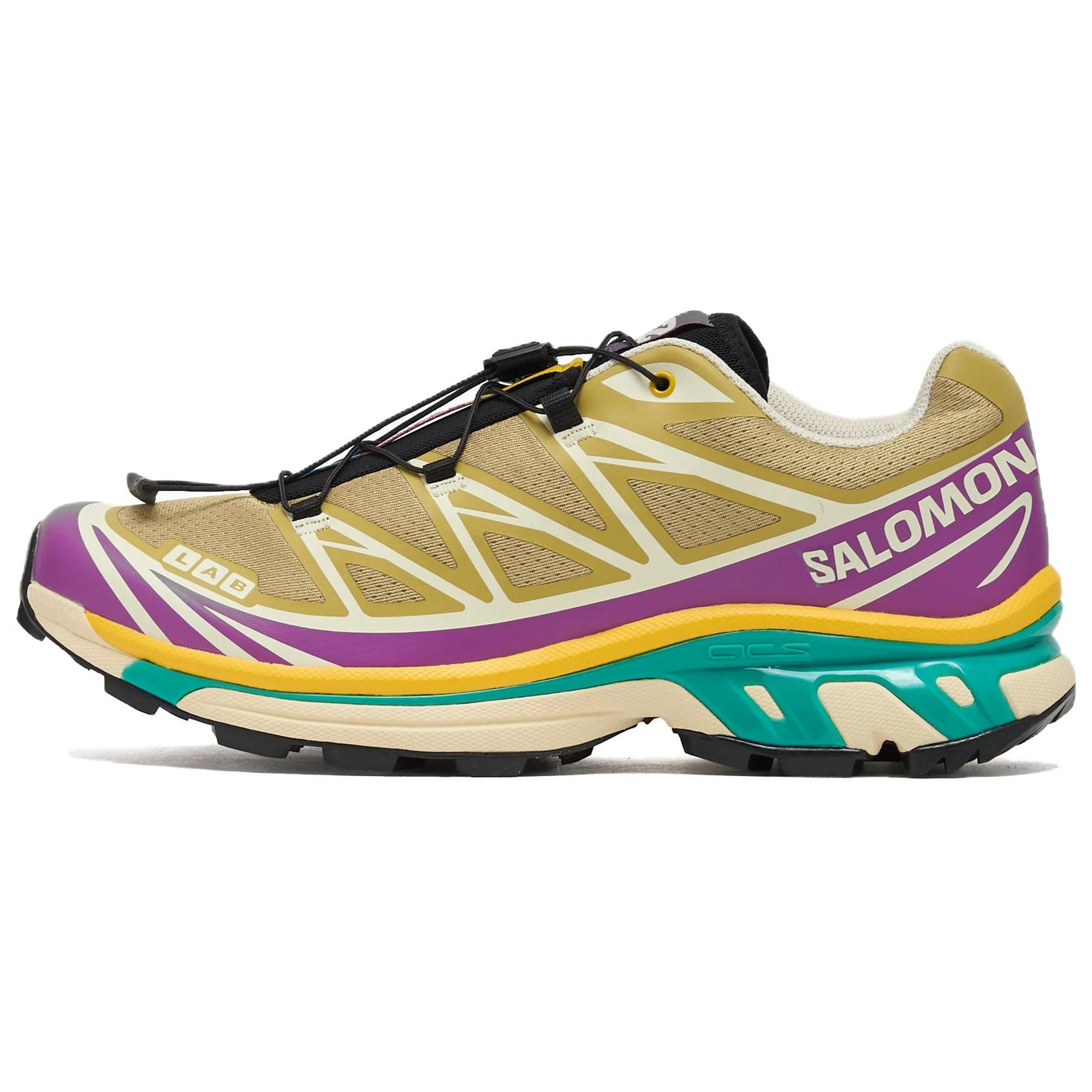 SALOMON XT 6 Low top Mountaineering Hiking Shoes Unisex Brown Yellow