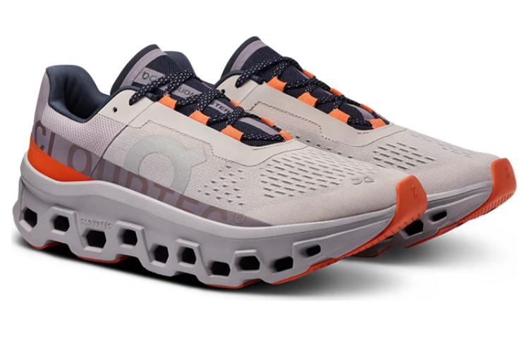 On Cloudmonster Anti-Slip Wear-Resistant Low-Top Carbon Plate Casual Running Shoes Men's Gray