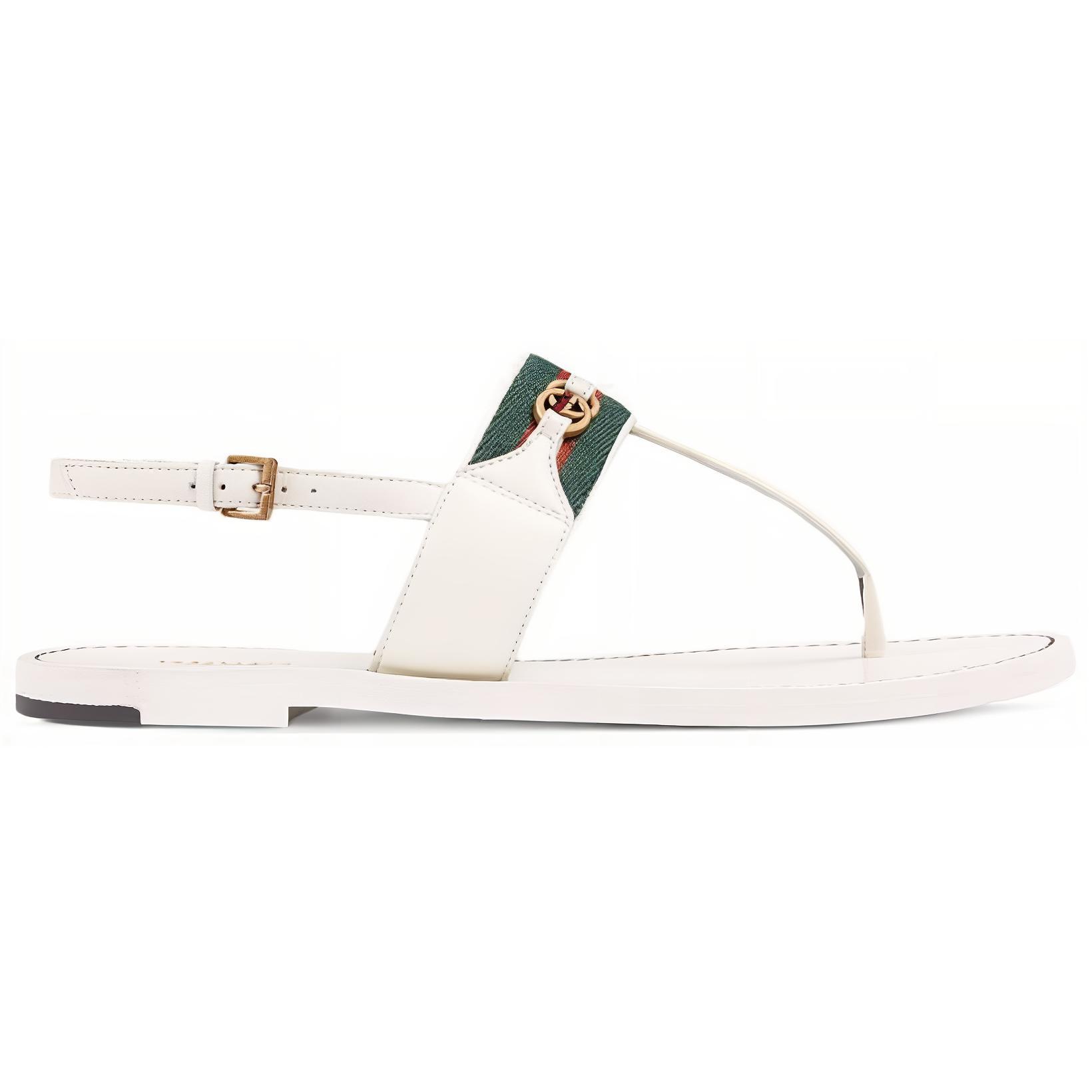 GUCCI One Strap Sandals Women's White