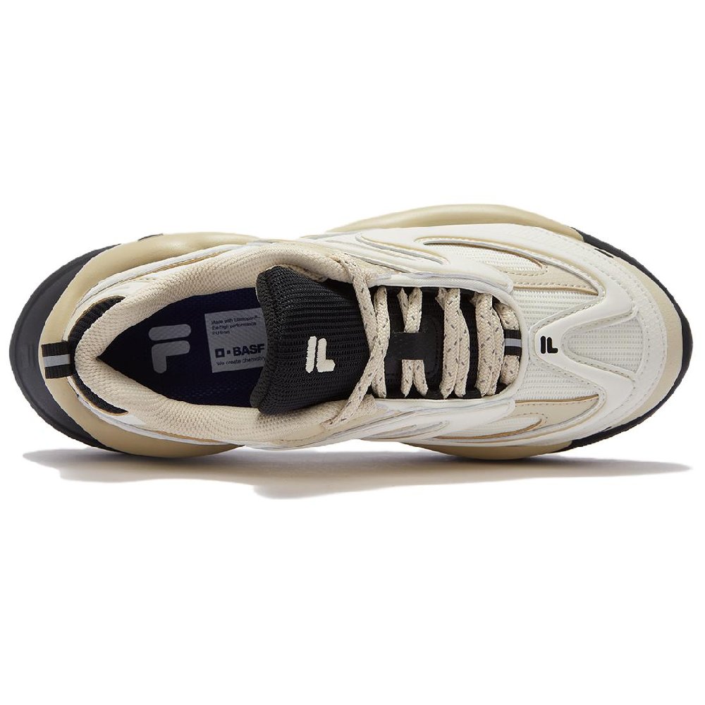 FILA FUSION BUZZARD Meteor Shoes Anti-Slip Wear-Resistant Low-Top Casual Shoes Women's Beige Brown