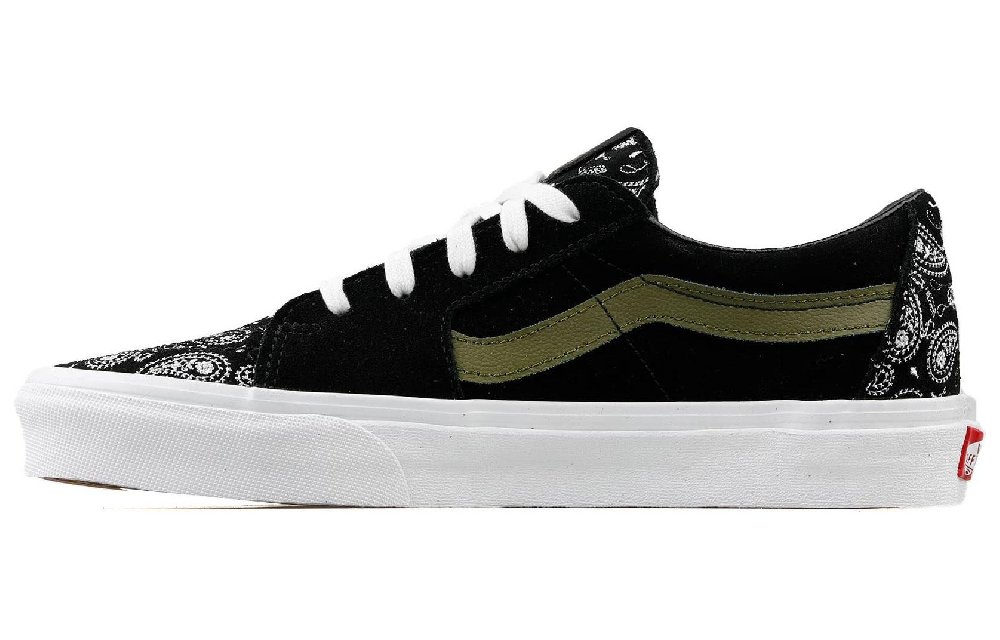 Vans Sk8 Low Paisley Suede Black Green