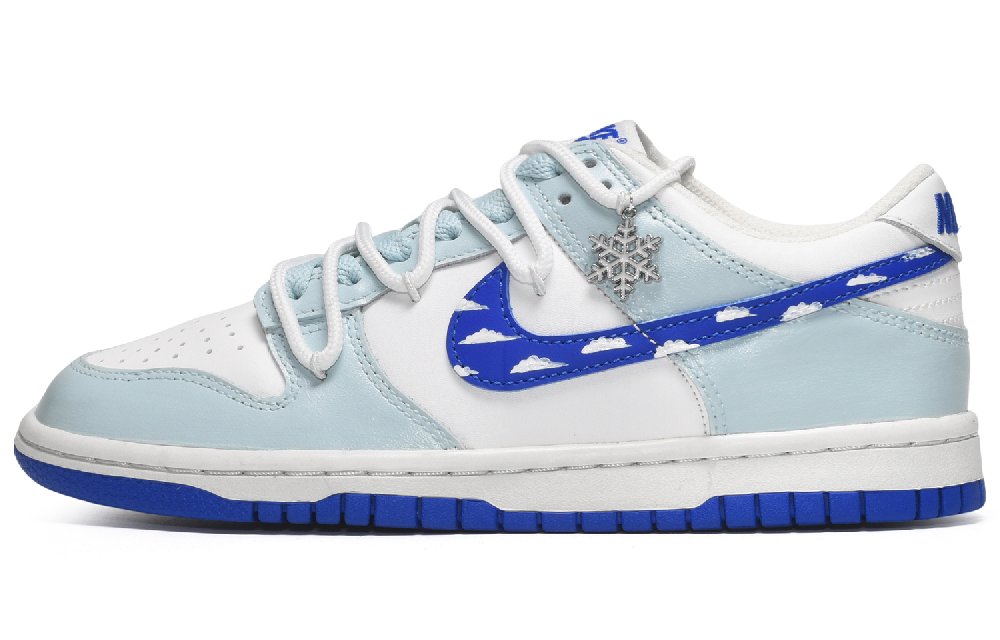 Nike Dunk Low CUS ID City Of The Sky Low-Top Skateboard Shoes Men's Blue White