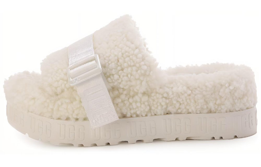 UGG Fluffita White Slippers Women's