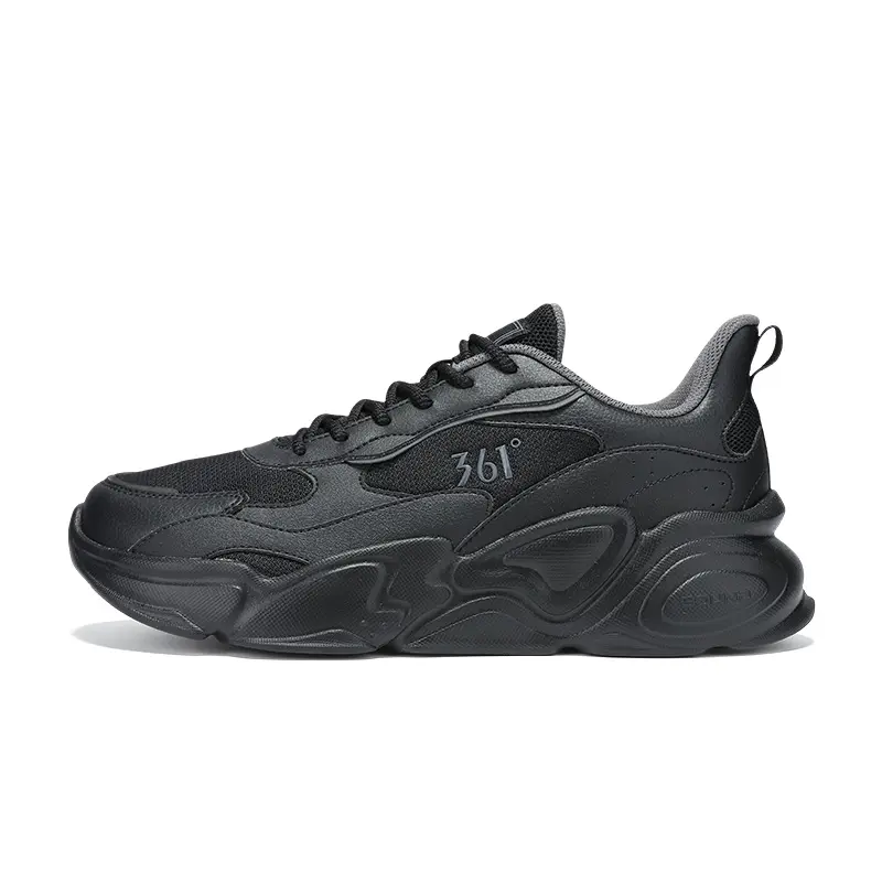 361° Cushioning Breathable Lightweight Low-Top Casual Shoes Men's Obsidian Black