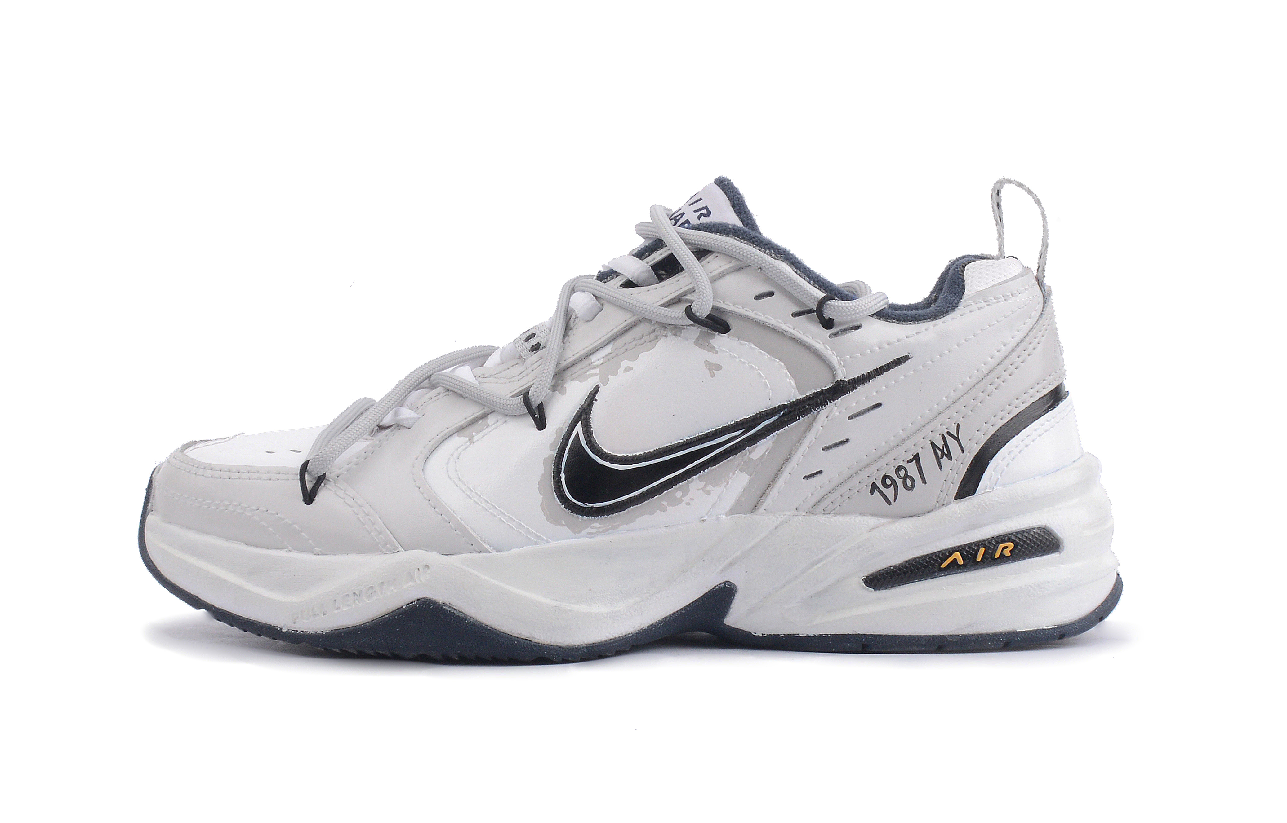 Nike Air Monarch 4 Old Street North Low top Chunky Sneakers Unisex Gray White