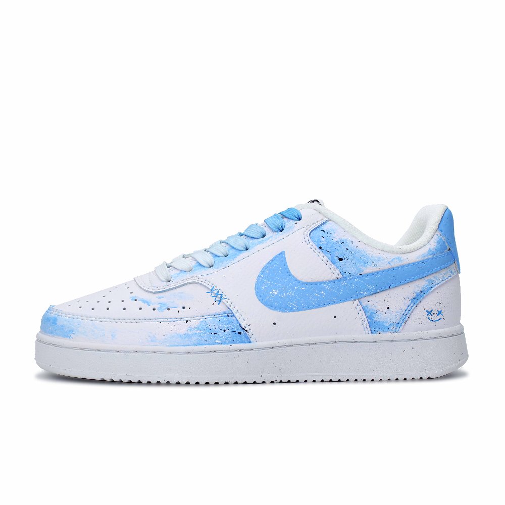 Nike Lightweight And Breathable Low-Top Skateboard Shoes Men's White Blue