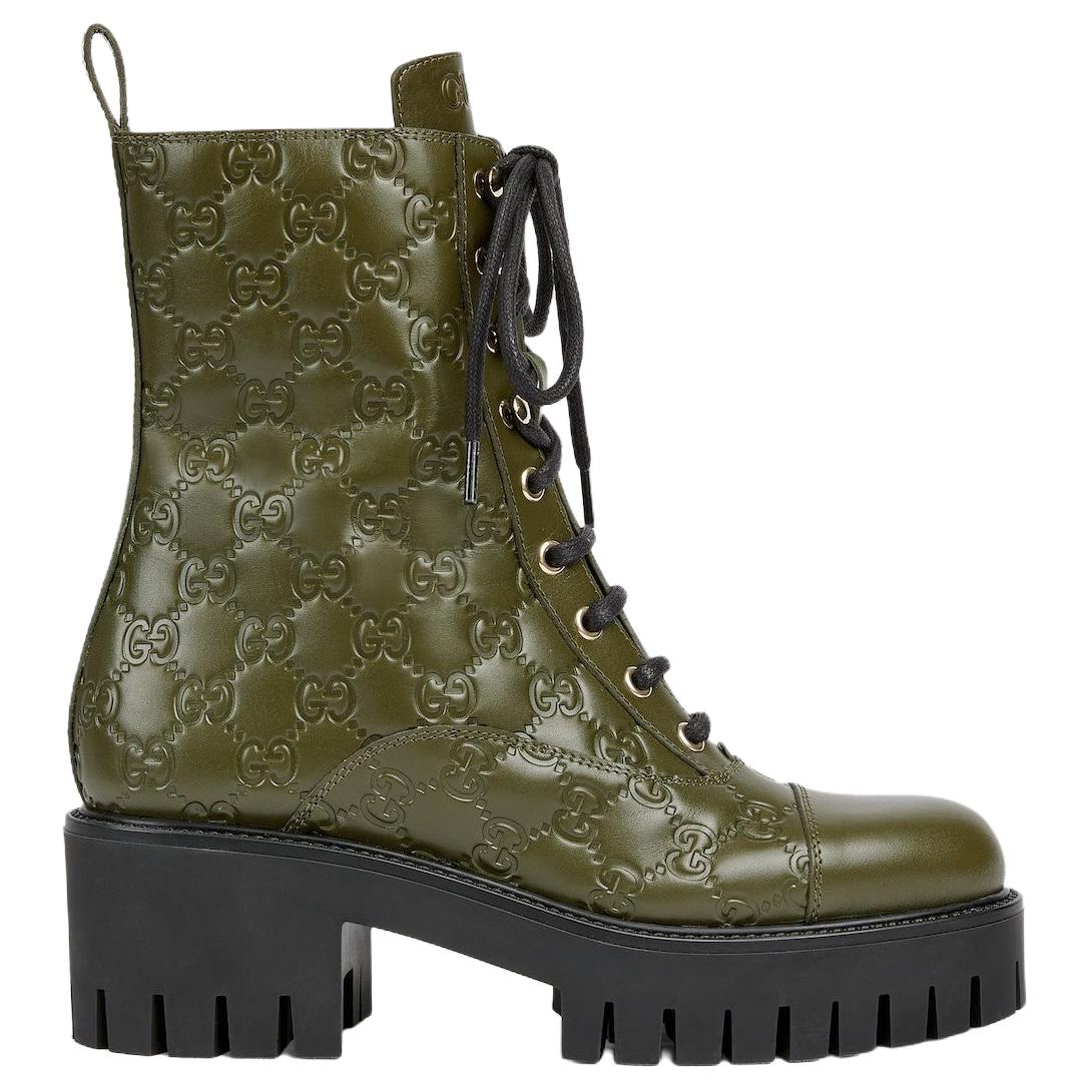GUCCI Short Martin Boot 5.8cm Women's Green