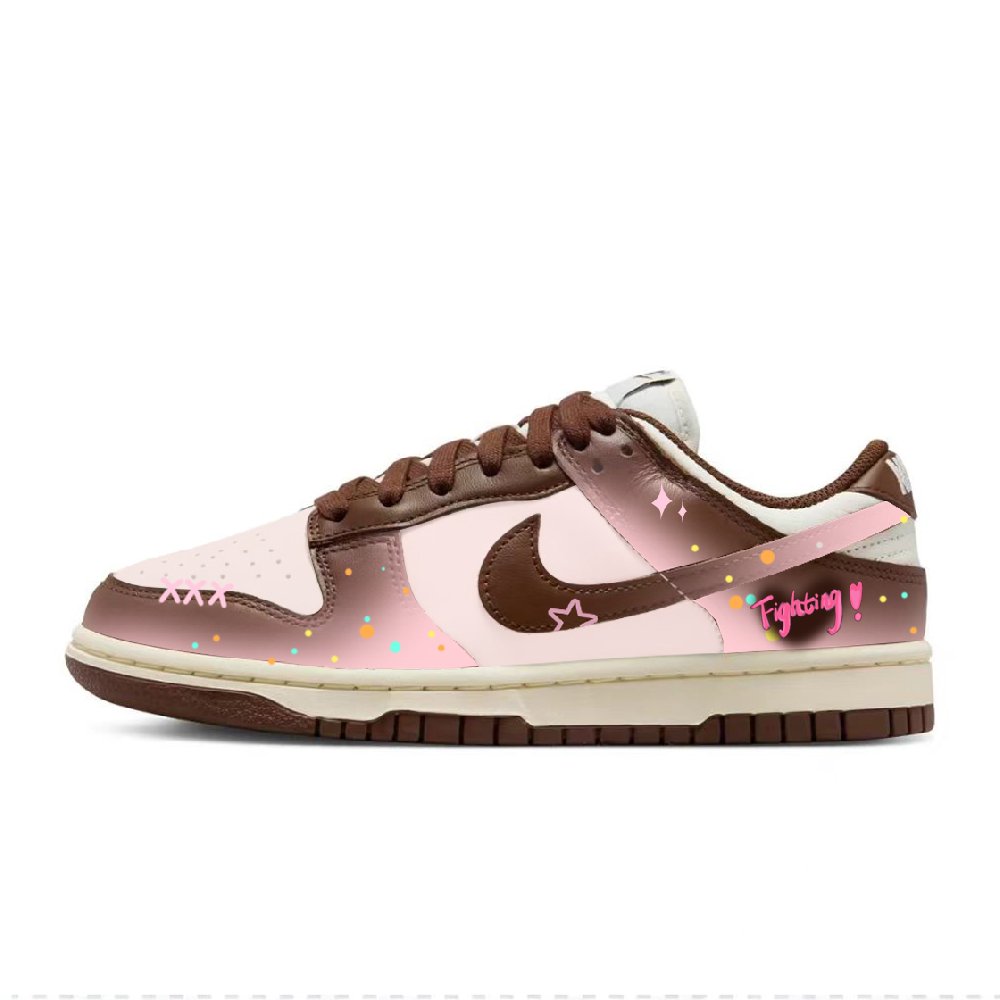 Nike Dunk Slip Resistant, Abrasion Resistant, Lightweight Low Top Skateboard Shoes Women's Dark Brown