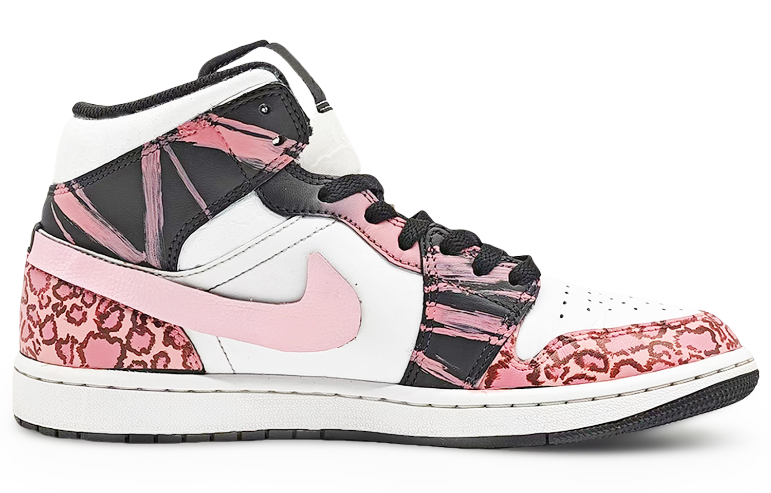 Jordan Abrasion Resistant Mid Top Vintage Basketball Shoes Men's Black Pink купить в интернет-магазине Yoocart с быстрой доставкой по России.