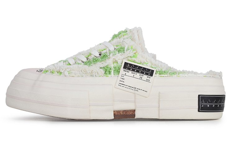 VESSEL G.O.P. Slip On 'Grass Tweed' Low-Top Canvas Shoes Unisex Verdant Green