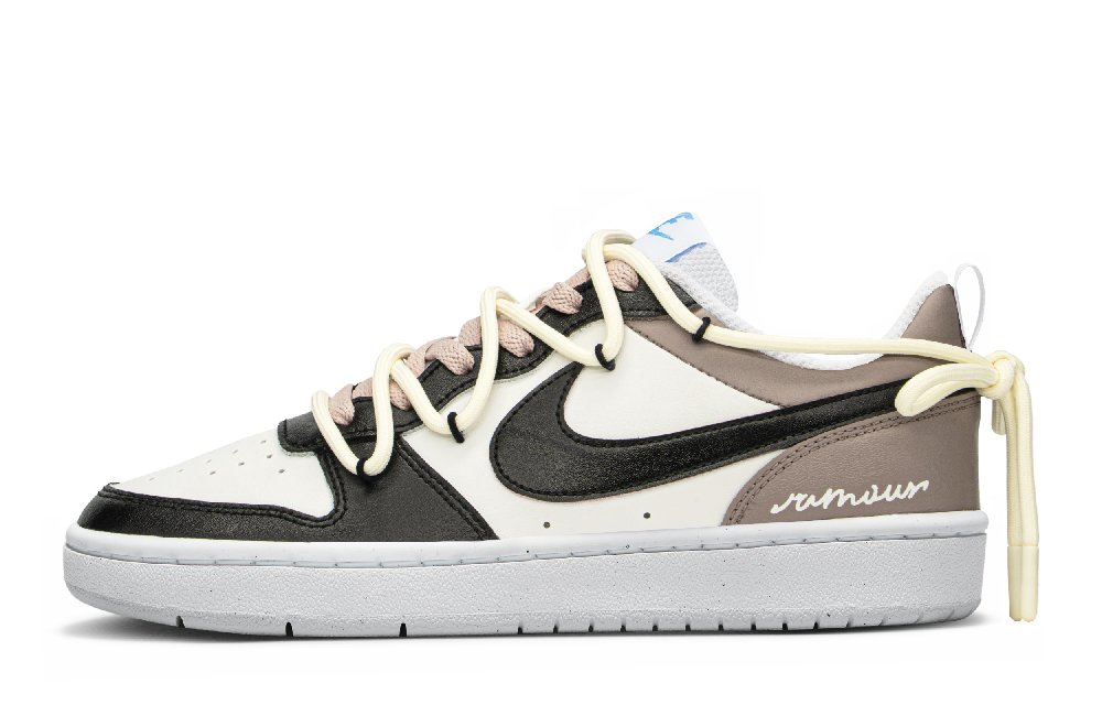 Nike Court Borough FZBB Low Top Skateboard Shoes GS Brown Beige