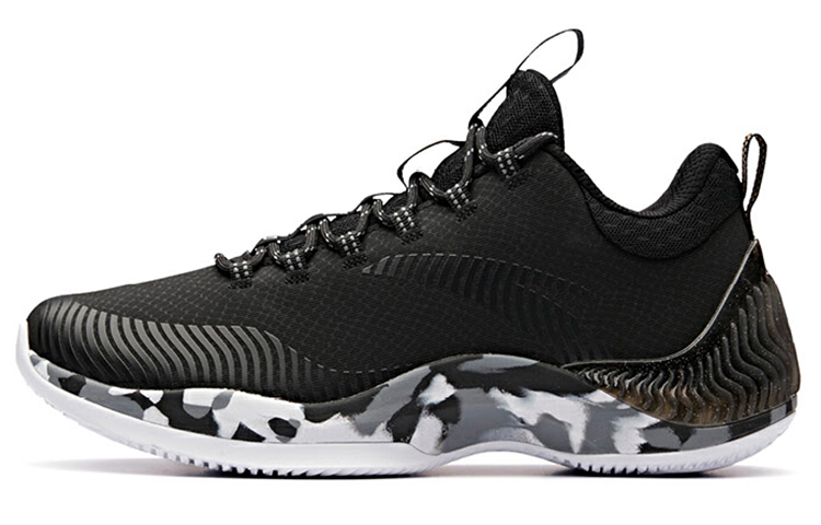 Anta The Dagger 2 Low-Top Basketball Shoes Men's Black White Gray
