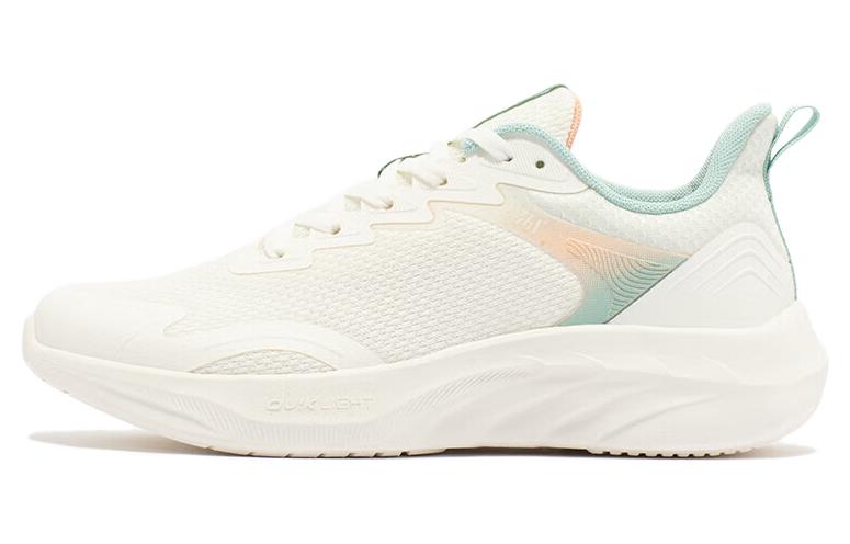 361° Anti Slip Wear Resistant Low Top Running Shoes Women's White Green Pink