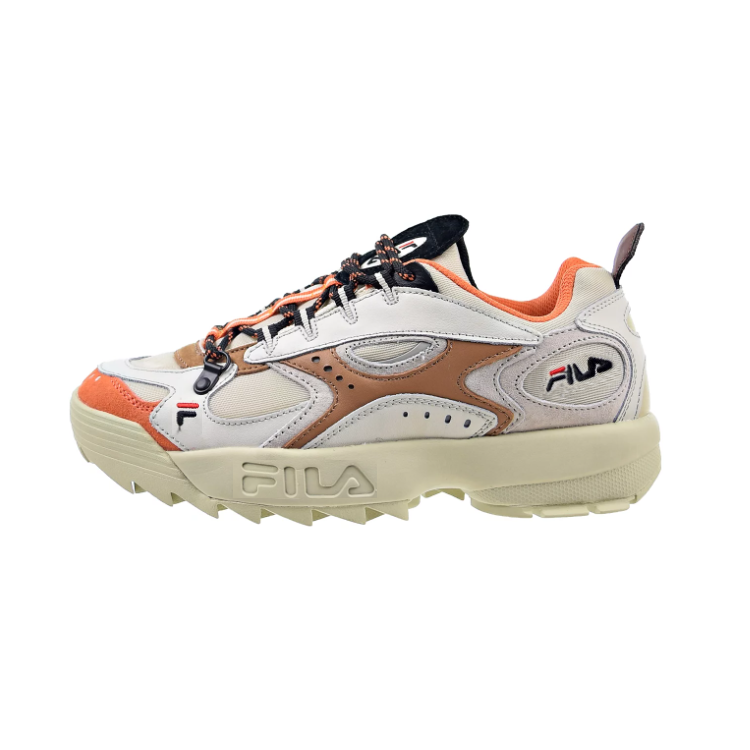 FILA Disruptor Cushioning, Wear Resistant Low Top Casual Shoes Men's Yellow Brown