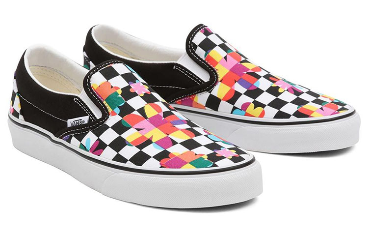 Vans Classic Slip On 'Floral Checkerboard' Sneakers