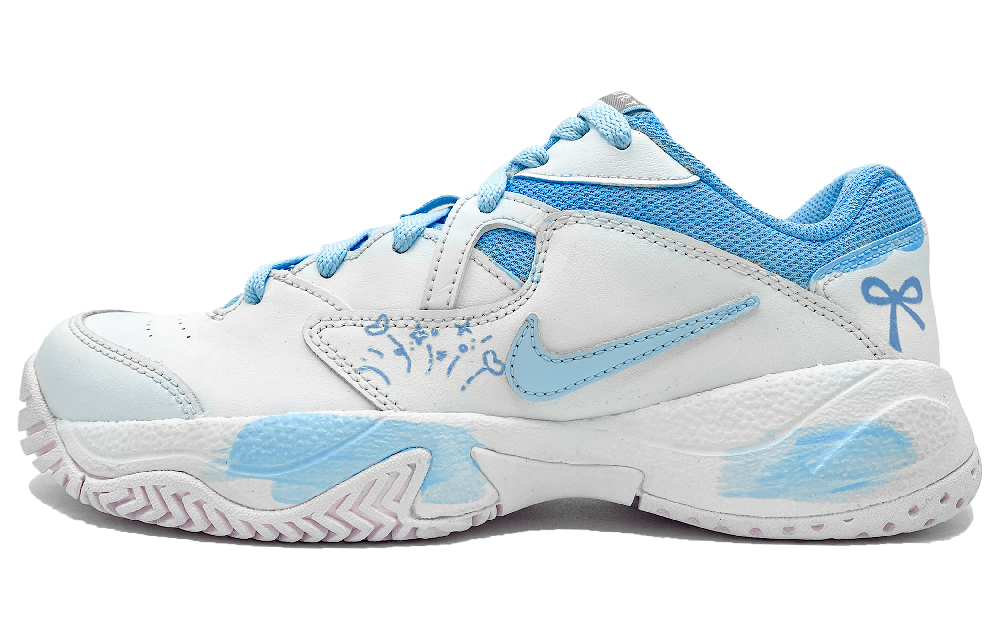 Nike Court Lite 2 Low-Top Tennis Shoes Women's White Blue