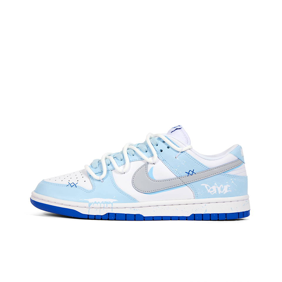 Nike Dunk Low-Top Skateboard Shoes Men's Blue